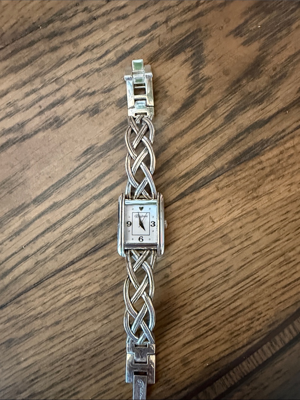 Brighton Silver Braided Link Women's Bracelet Watch